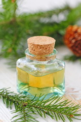 Essential aroma oil witn needle smell