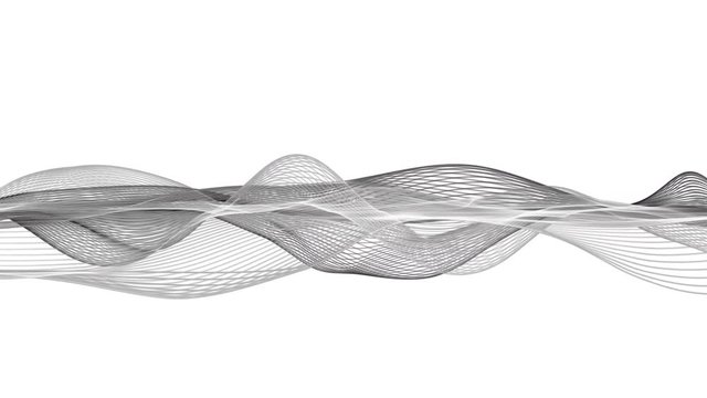 Magical video animation with wave object in slow motion, 4096x2304 loop 4K