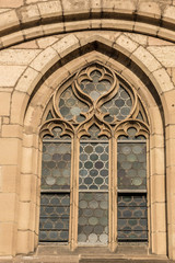 Fototapeta premium Big window of an old historical building
