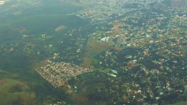 Top Grand View of Belo Horizonte From An Aeroplane Window 