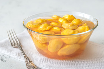 Bowl of pattypan squash
