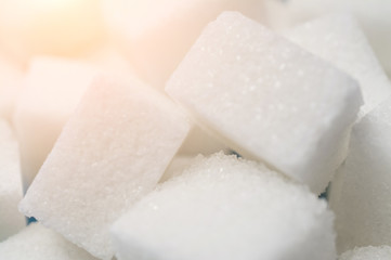macro shot white sugar cubes tecture ore background