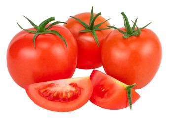 Tomato isolated on white. With clipping path