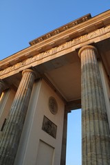Naklejka premium Sunset at the Brandenburg Gate in Berlin, Germany