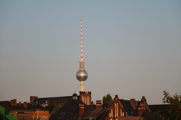 Dusk at Berlin TV Tower in Berlin, Germany