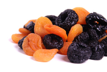 Dried apricots and plums