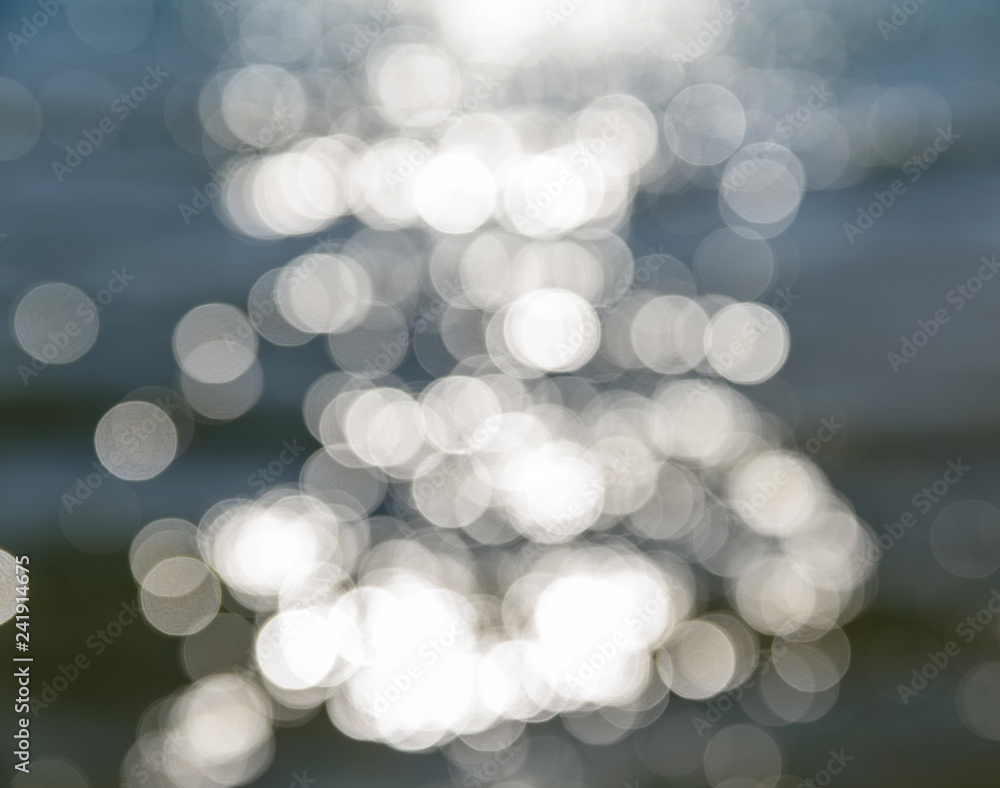 Poster abstract blurred background with a view of the sea