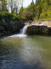 Fototapeta premium Small waterfall in Pieniny Mountains
