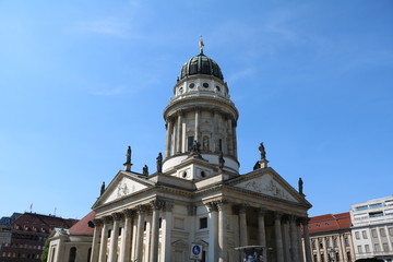 Fototapeta na wymiar Französische Dom church at Gendarmenmarkt in Berlin, Germany
