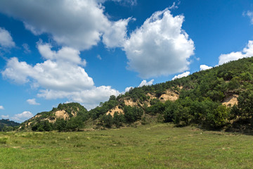 Fototapeta na wymiar Summer Landscape near village of Zlatolist and Melnik sand pyramids, Pirin Mountain, Blagoevgrad Region, Bulgaria