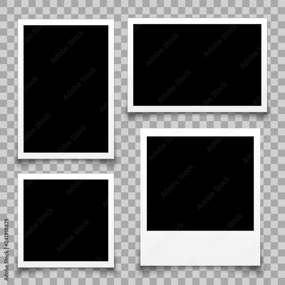 Poster Set empty photo frame - vector