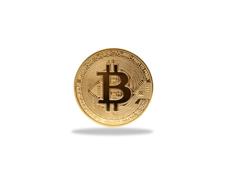 isolated bitcoin. Digital currency symbol