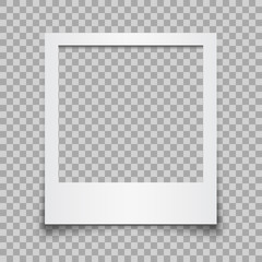 Empty white photo frame - vector for stock