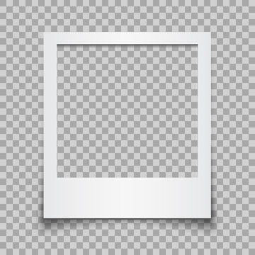 Empty white photo frame - vector for stock