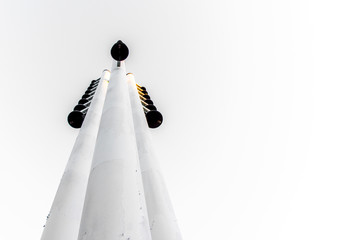 light post that looks like a robot in Cincinnati Ohio