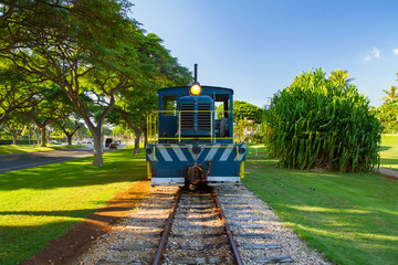 Narrow Gauge Diesel Locomotive in Hawaii