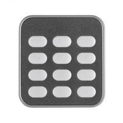 dial of the code lock, without numbers - blank,.isolated on white background