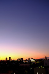 冬の澄み渡った空　夕景