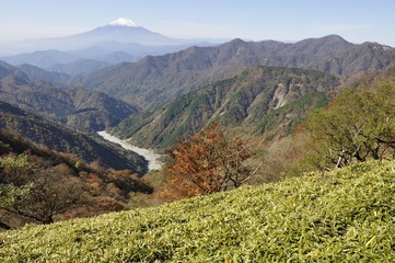 富士山と西丹沢のパノラマ