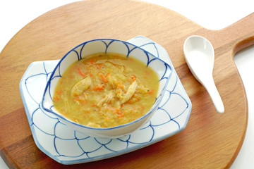 Homemade chicken vegetable soup