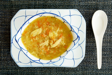 Homemade chicken vegetable soup