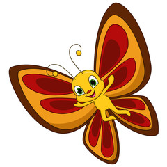 Cute butterfly cartoon