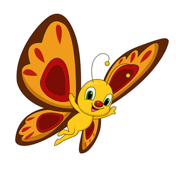 Cute butterfly cartoon