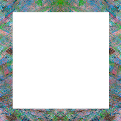 Grunge abstract color frame with empty space