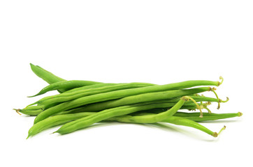 Pile of raw green baby fine beans