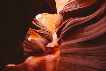 Amazing sandstone formations in Antelope Canyon, Arizona, USA