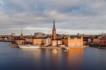 Fototapeta na wymiar Stockholm skyline at sunrise, Sweden, Scandinavia