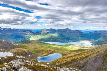 Fototapeta na wymiar Amazing aerial view of the fjords in Norway