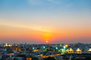 Foto op Canvas Sunset in Bangkok city. © vachiraphan