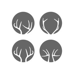 deer sillhouette deer antler designs Illustration
