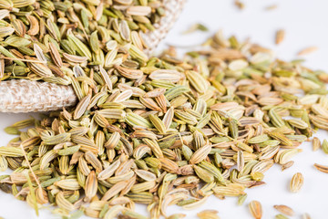 Closeup of fennel seeds