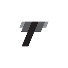 T logo letter design 