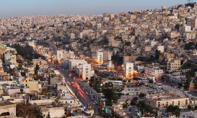 Fototapeta na wymiar Amman cityscape, capital city in Jordan, Middle East 