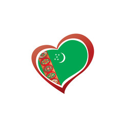 Turkmenistan flag, vector illustration on a white background