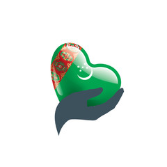 Turkmenistan flag, vector illustration on a white background
