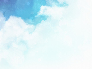 水彩　青空　イラスト