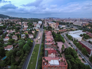 Fototapeta na wymiar Aerial view in Barcelona. Sant Just Desvern. Drone Photo