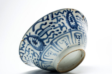 Chinese ancient blue and white ceramic bowl