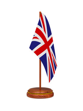 flag of Great Britain on white background. Isolated 3D image