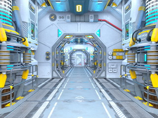 Fototapeta premium 宇宙船内部