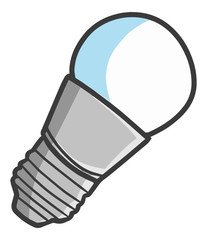 Funny and cute LED bulb lamp for your lighting equipment - vector