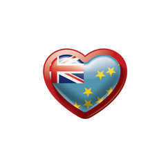 Tuvalu flag, vector illustration on a white background