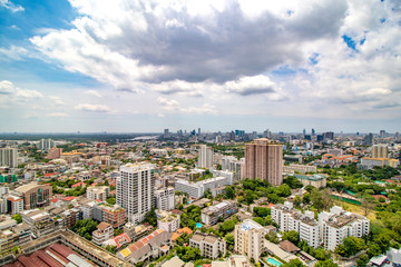 Naklejka premium aerial view of the city