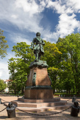 Obraz premium Monument to the founder of the city of Kronstadt, Emperor Peter the Great, 1841.
