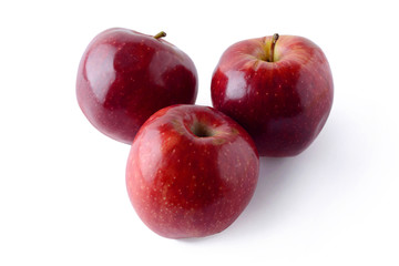 Fototapeta na wymiar Top view of fresh red apples