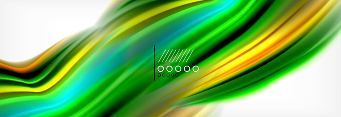 Smooth liquid blur wave background, color flow concept, illustration